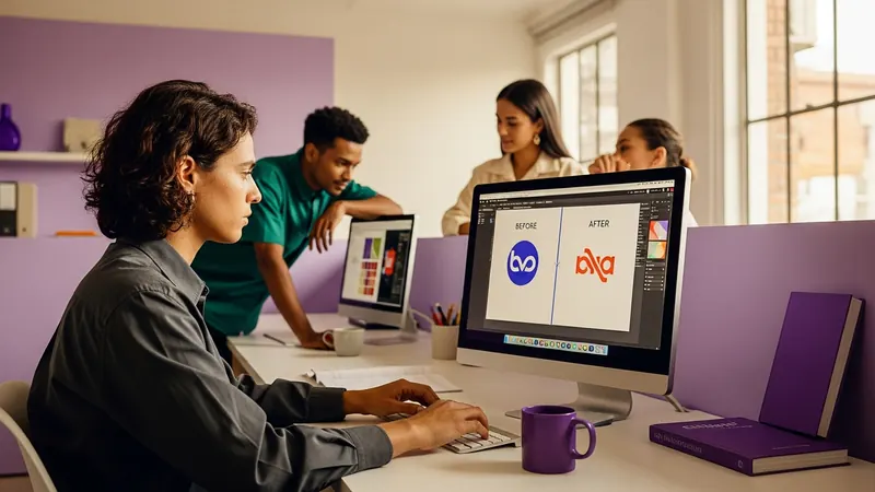 Ilustração editorial para o post: Rebranding: quando (e quando não) mudar sua marca