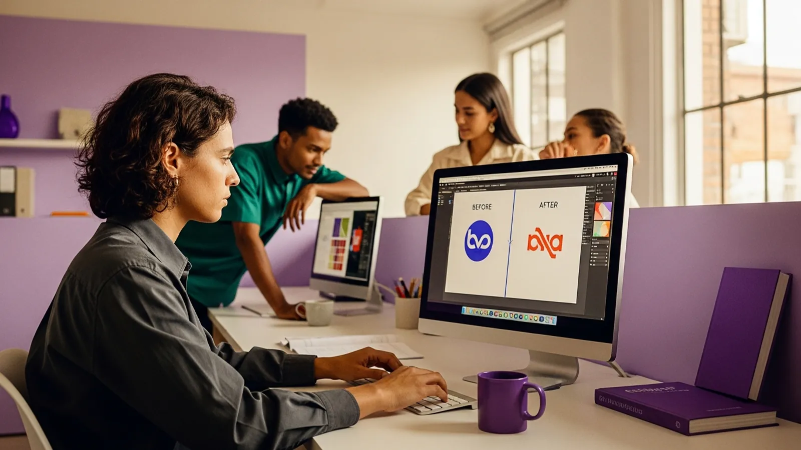 Ilustração editorial para o post: Rebranding: quando (e quando não) mudar sua marca